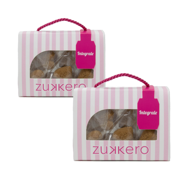 Zollette cuore con zucchero integrale box 60 gr by Zukkero