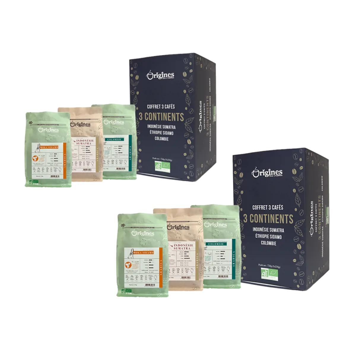 Origines Tea&Coffee Coffret De Café En Grains - 3 Continents 3X250G by Origines Tea&Coffee