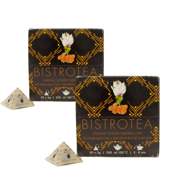 Bistrotea Curcuma Chai 50 Infusettes - Pack 2 × Sachets de thé 75 g