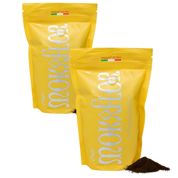 Miscela Oro 80/20 - Caffè macinato 1 kg - Pack 2 × Macinatura Espresso Bustina 1 kg