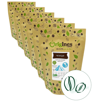 Caffè macinato - Mexique -250g - Pack 6 × Macinatura Aeropress Bustina 250 g