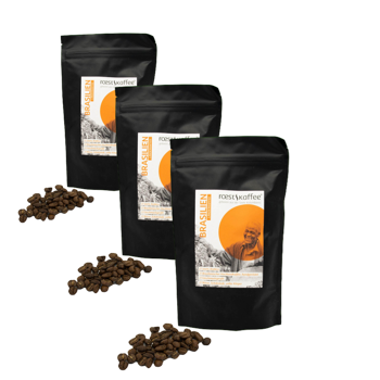 Brasile - Länderkaffee - Pack 3 × Chicchi Bustina 500 g