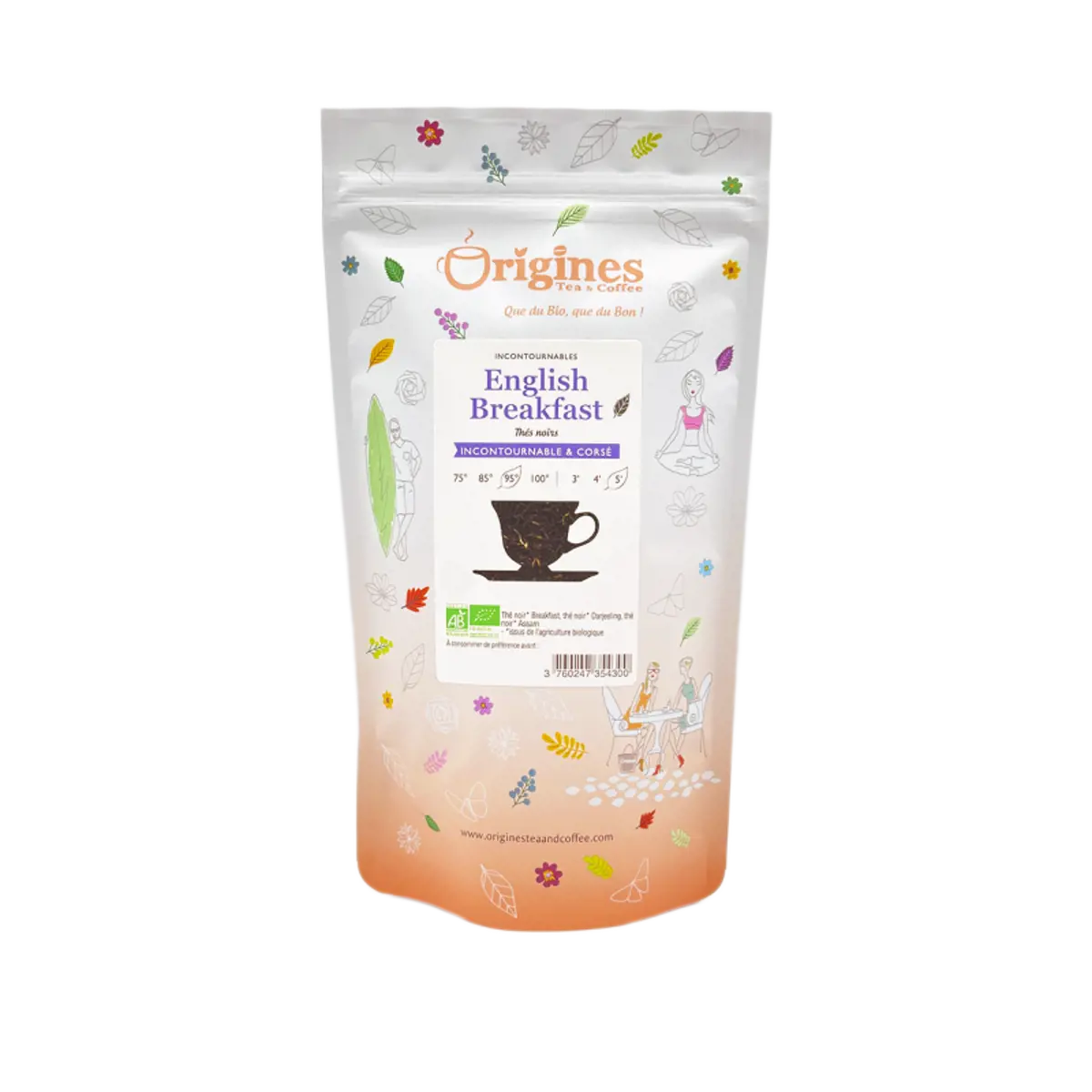 Origines Tea&Coffee The Noir Bio En Vrac English Breakfast Ceylan Et Inde 1Kg Fleur De The 1 Kg by Origines Tea&Coffee