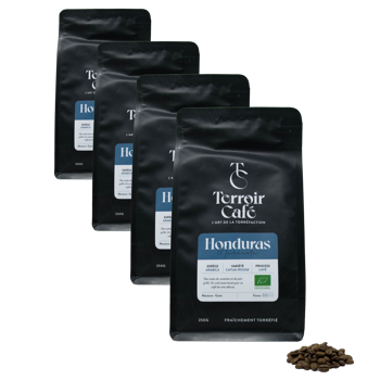 Gemahlener Kaffee - Honduras Bio, Maracala 250g - Pack 4 × Bohnen Beutel 250 g