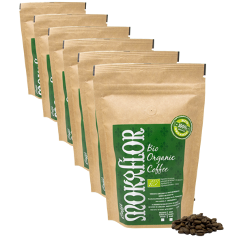 Mischung 100% Arabica Bio - Kaffeebohnen 250 g - Pack 6 × Bohnen Beutel 250 g