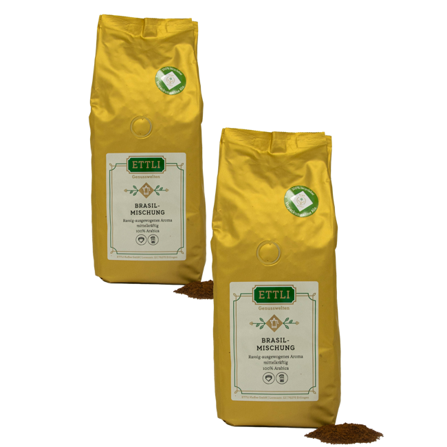 Ettli Kaffee Melange Brasil Moulu Moka - 1 Kg by ETTLI Kaffee