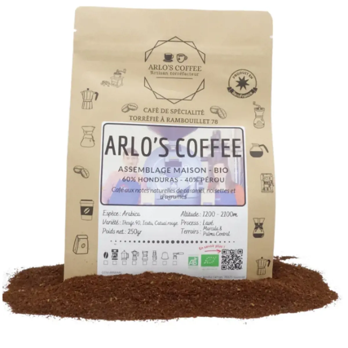Arlo's Coffee - Blend Maison Moulu Aeropress- 250 G by ARLO'S COFFEE