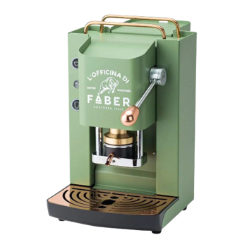 FABER Macchina da Caffè a cialde - Pro Deluxe Acid Green Ottonato Zodiac 1,3 l - compatibile ESE (44mm)