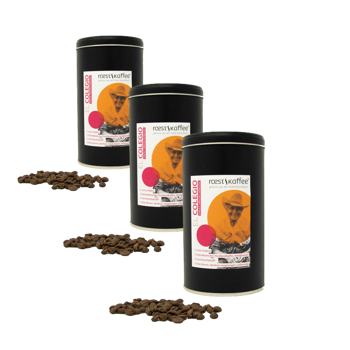 El Colegio Espresso - Pack 3 × Chicchi Scatola di metallo 500 g