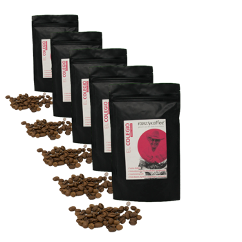 Cafe En Grain Roestkaffee El Colegio Single Origin 250 G - Pack 5 × Grains Pochette 250 g