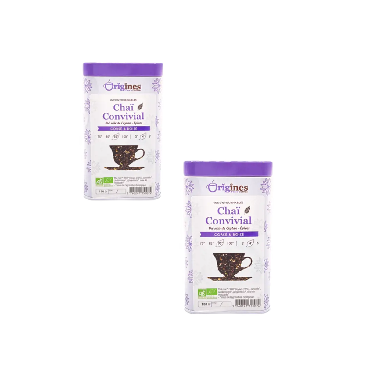 Origines Tea&Coffee The Noir Bio En - Chai Convivial Ceylan 100G - 100 G by Origines Tea&Coffee