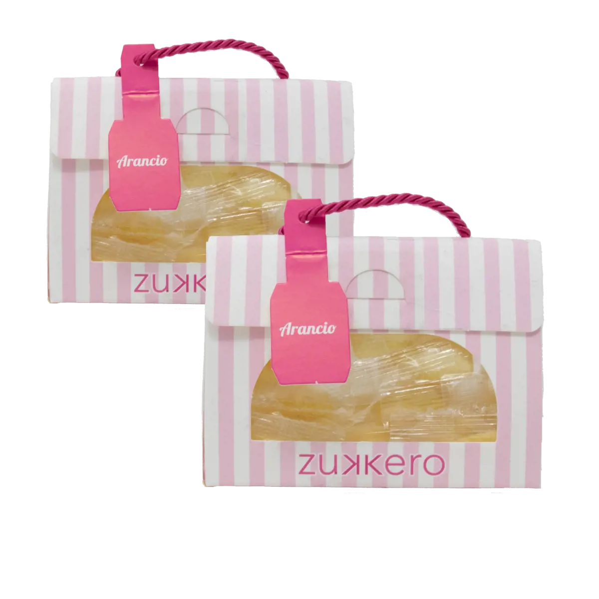 Zollette cuore arancio box 60 gr by Zukkero