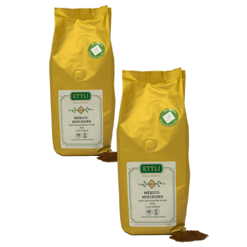 Caffè macinato - Miscela Messico - 1kg - Pack 2 × Macinatura Filtro Bustina 1 kg
