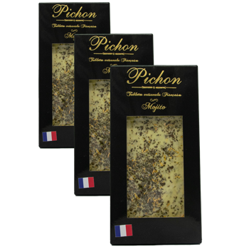 Pichon - Tablette Lyonnaise Tablette Chocolat Mojito Boite En Carton 110 G - Pack 3 × Boîte en carton 110 g