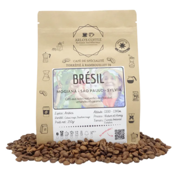 Cafe En Grain Arlo's Coffee Bresil 250 G - Pack 3 × Grains Pochette 250 g