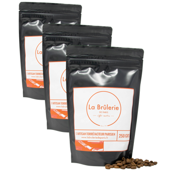 La Brûlerie de Paris Cafe En Grains - Salvador Ilamatepec - 250 G - Pack 3 × Grains Pochette 250 g