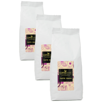Miscela Caffè Soave - Pack 3 × Chicchi Bustina 1 kg