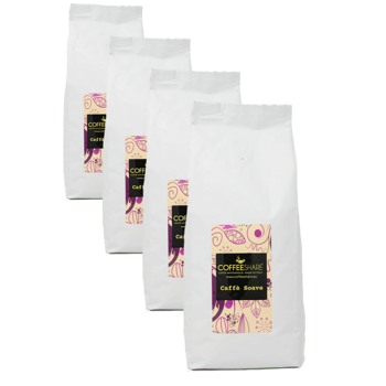 Soave Kaffee Blend - Pack 4 × Bohnen Beutel 1 kg