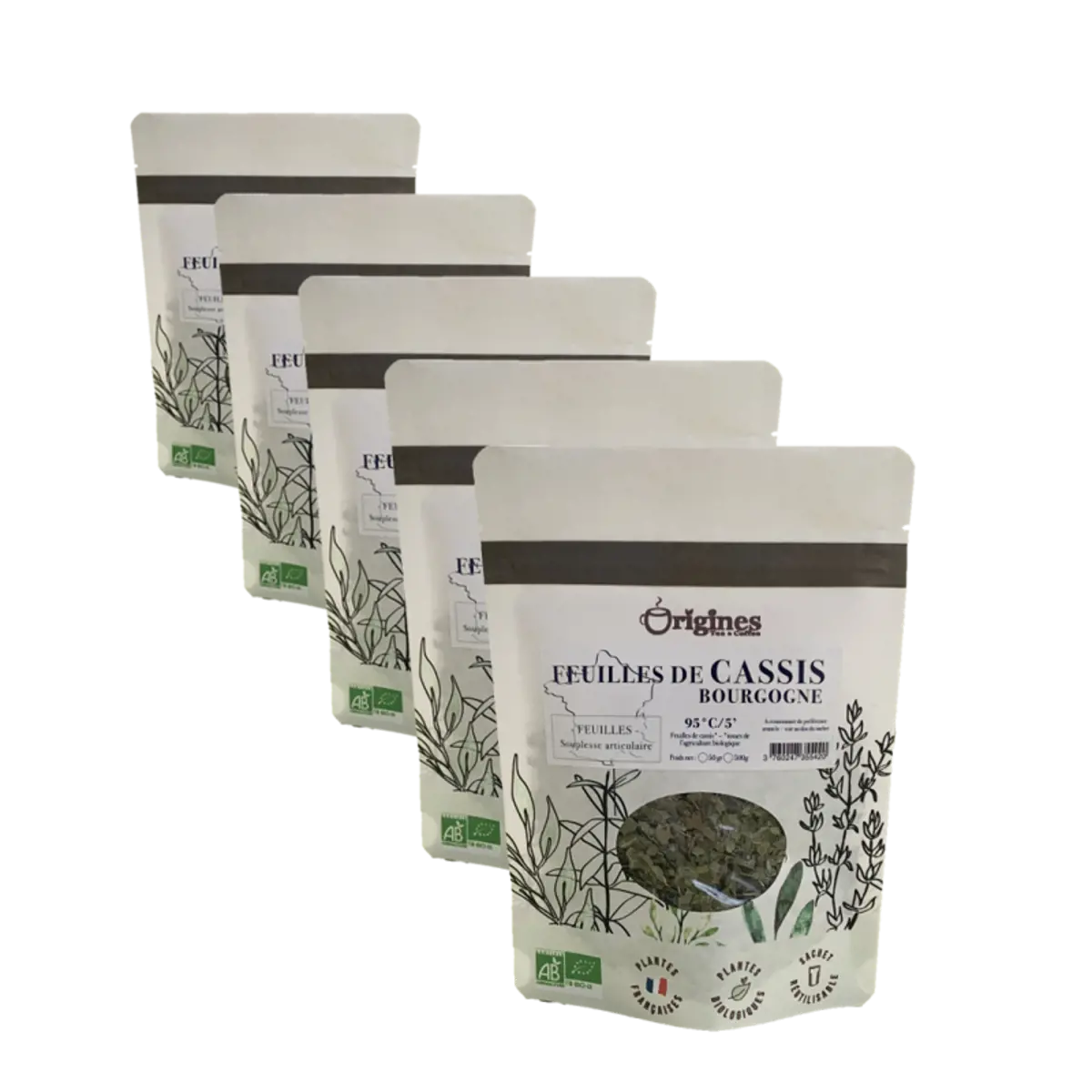 Infusion Bio Cassis Feuille - Sachet 50g by Origines Tea&Coffee
