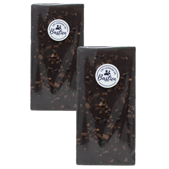 Les Copains De Bastien Tablette Chocolat Noir Grue 80G Tablette 80 G - Pack 2 × Tablette 80 g