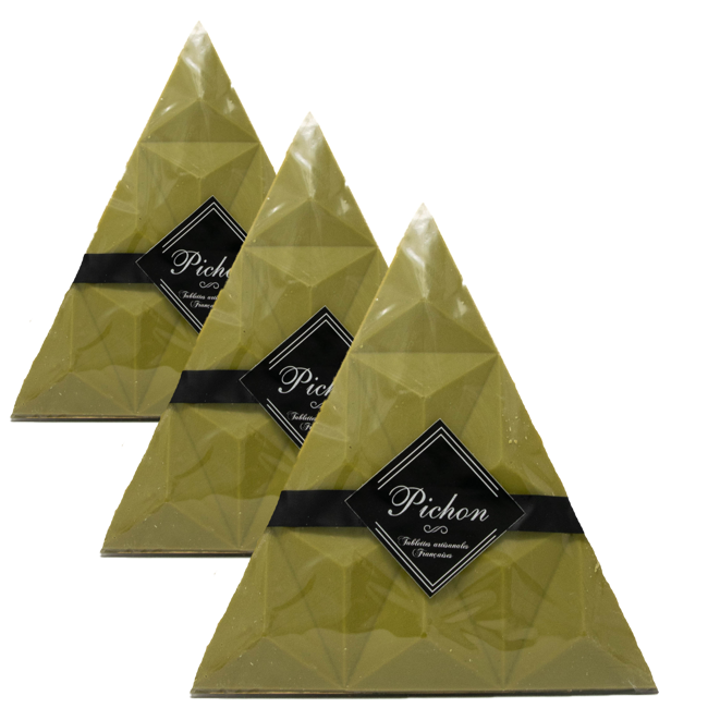 Pichon - Tablette Lyonnaise Triangle Chocolat Blanc Au The Matcha by Pichon - Tablette Lyonnaise