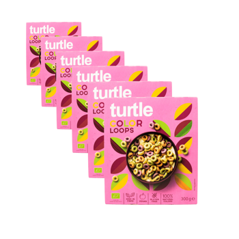 Turtle Cereales Classiques Color Loops Bio Gf Boite En Carton 300 G - Pack 6 × Boîte en carton 300 g