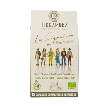 TERRAMOKA Café bio 120 capsules Home Compost type Nespresso® -Kalindia