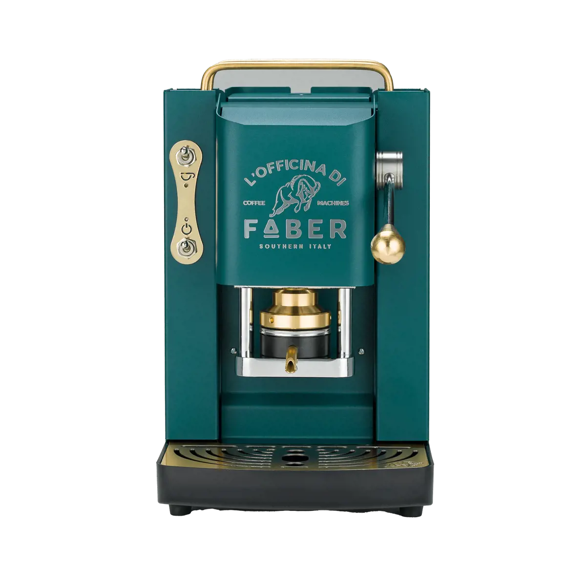 FABER Macchina da Caffè a cialde - Pro Deluxe British Green Ottonato 1,3 l by Faber