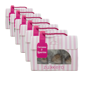 Zukkero Morceaux De Sucre Coeur Curcuma Et Reglisse 60 Gr Boite En Carton 60 G - Pack 6 × Boîte en carton 60 g