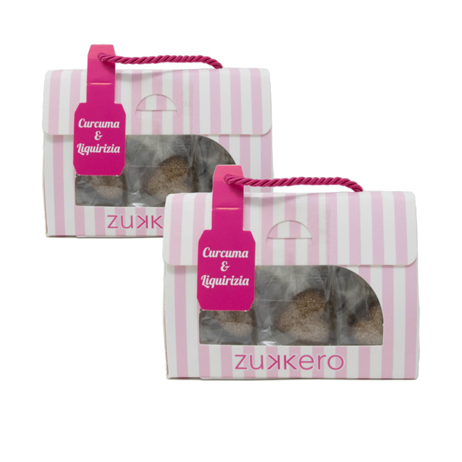 Zollette cuore curcuma e liquirizia box 60 gr by Zukkero