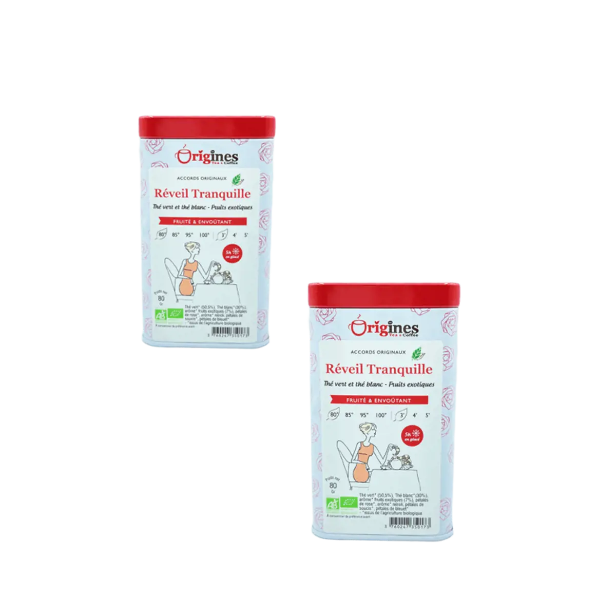 Origines Tea&Coffee The Bio Vert Et Blanc En - Reveil Tranquille Chine 80G - 80 G by Origines Tea&Coffee