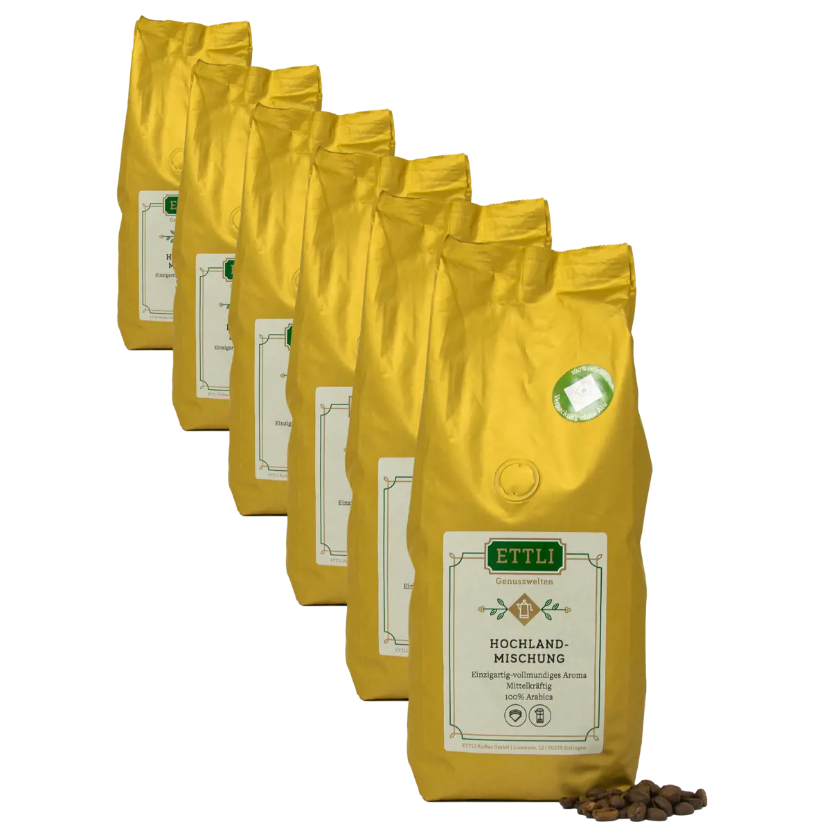 ETTLI Kaffee Café En Grains - Mélange Des Hauts Plateaux - 250G by ETTLI Kaffee