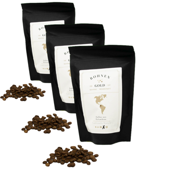 Cafe En Grain Kaffeewerkstatt Bohnengold Colombie Excelso Huila 500 G - Pack 3 × Grains Pochette 500 g