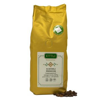 Kaffeebohnen - Schümli Premium - 1kg - Bohnen Beutel 1 kg