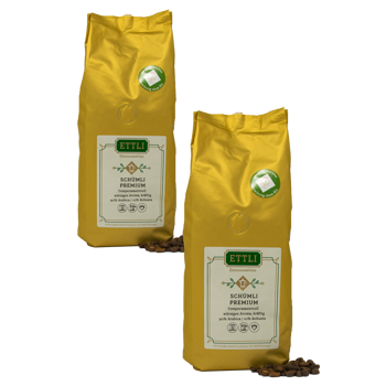Caffè in grani - Schümli Premium - 1kg - Pack 2 × Chicchi Bustina 1 kg