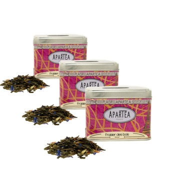 Fragola selvatica - Pack 3 × Scatola di metallo 100 g
