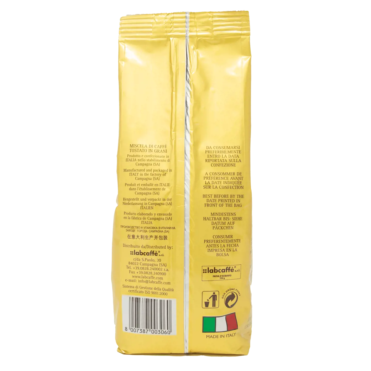 Terzo immagine del prodotto Caffè in grani - Miscela Oro Linea Famiglia - 8x250g by Caffè Gioia