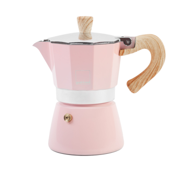 GNALI & ZANI Venezia Cafetiere Italienne A Induction 3 Tasses Rose - 