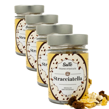 SaiTè Tisane D Ete Stracciatella Vrac En - 90 G - Pack 4 × Bocal en verre 90 g