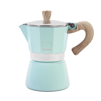 Cafetière Venezia induction 3 tasses, 13cl, bleu