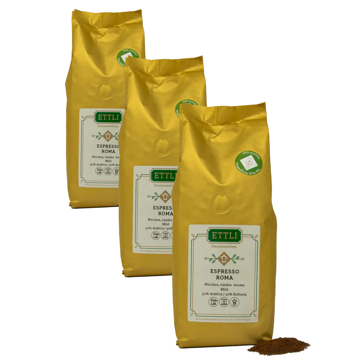 Gemahlener Kaffee - Espresso Roma - 250g by ETTLI Kaffee