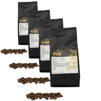 Cafe En Grain EOS Kaffeerösterei Espresso Doppio 500 G - Pack 4 × Grains Pochette 500 g