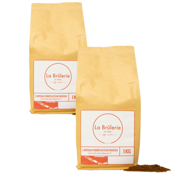 Caffè macinato - Repubblica Dominicana - 1 Kg - Pack 2 × Macinatura Aeropress Bustina 1 kg