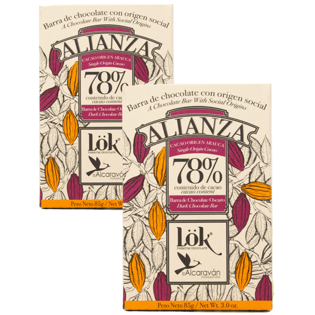 78% ALIANZA Single Origin Arauca-Schokoladentafel (x3) by LÖK FOODS