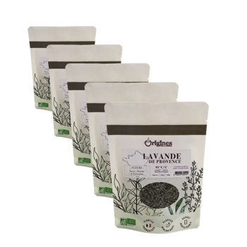 Origines Tea&Coffee Infusion Bio Lavande Sachet 50G Sachets De The 50 G - Pack 5 × Pochette 50 g