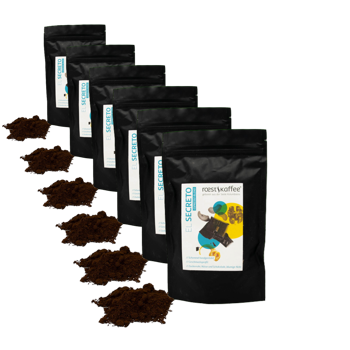 Roestkaffee El Secreto Espresso Blend Moulu Espresso- 250 G - Pack 6 × Moulu Espresso Pochette 250 g