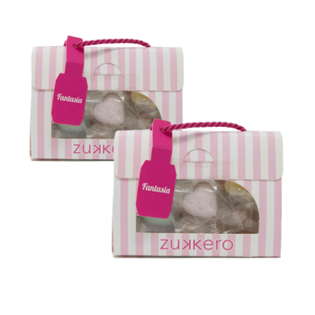 Zollette cuore fantasia box 60 gr - Pack 2 × Scatola di cartone 60 g