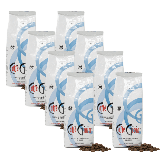 Caffè in grani - Miscela Bianca Decaffeinato Linea Famiglia - 8x250g by Caffè Gioia