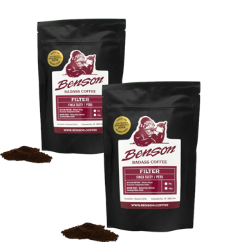 Benson Cafe Moulu Finca Tasty Filtre 1Kg Moulu Filtre - 1 Kg - Pack 2 × Moulu Filtre Pochette 1 kg