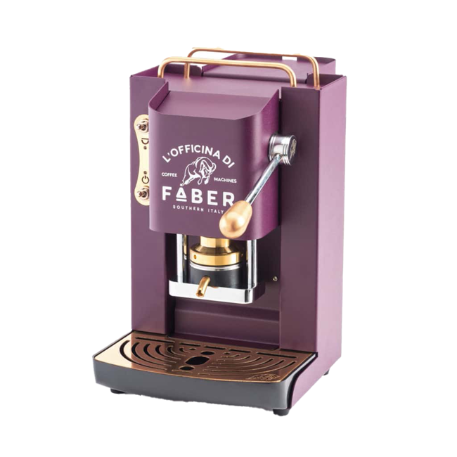 Deuxième image du produit Faber Faber Machine A Cafe A Dosettes Pro Deluxe Violet Purple Brass Cuivre 1,3 L by Faber
